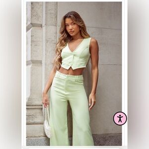 Pastel Green Vest Top